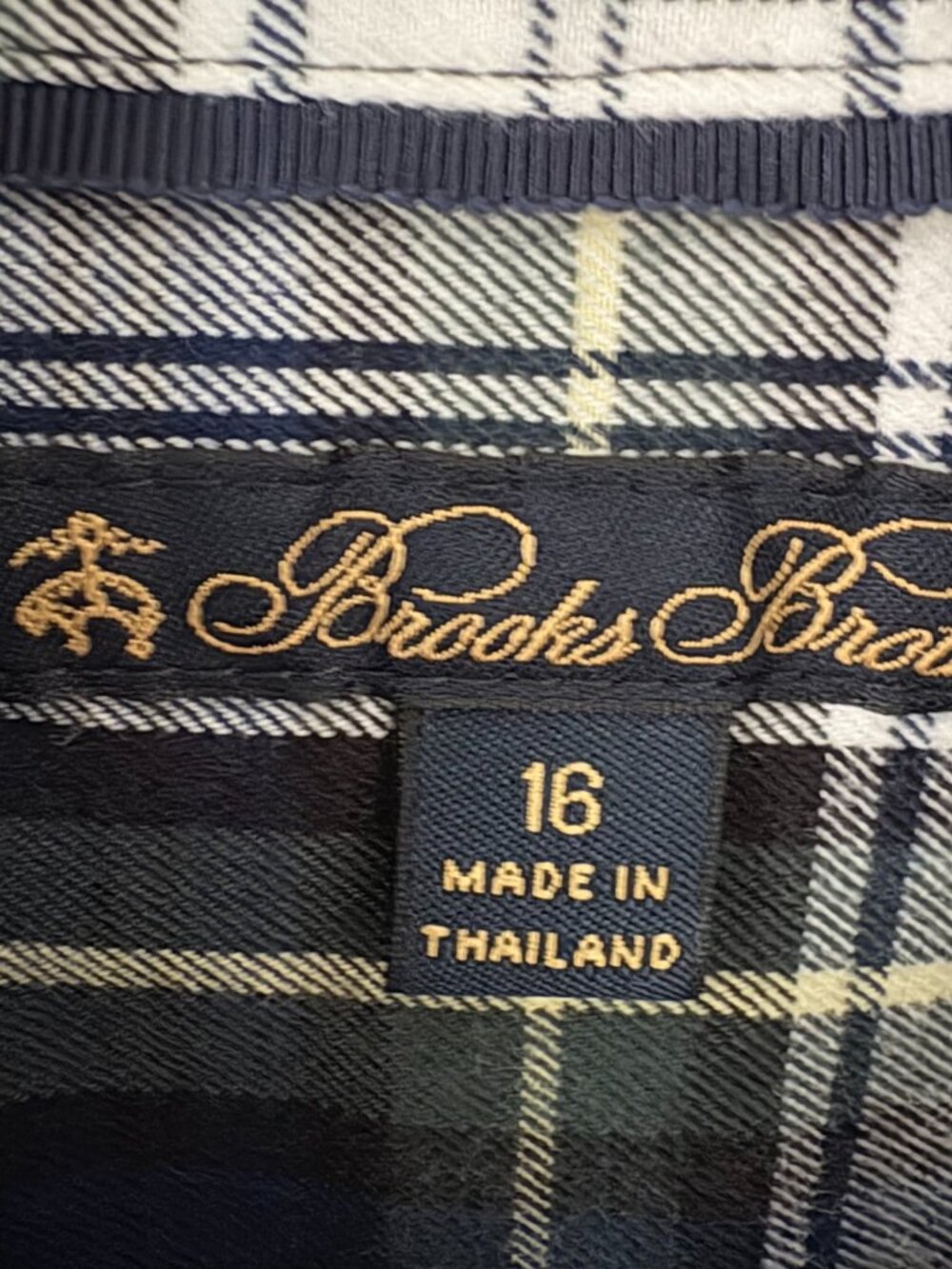 Brooks Brothers preppy plaid ruffled pullover cotton women's blouse size 16 - Picture 4 of 4